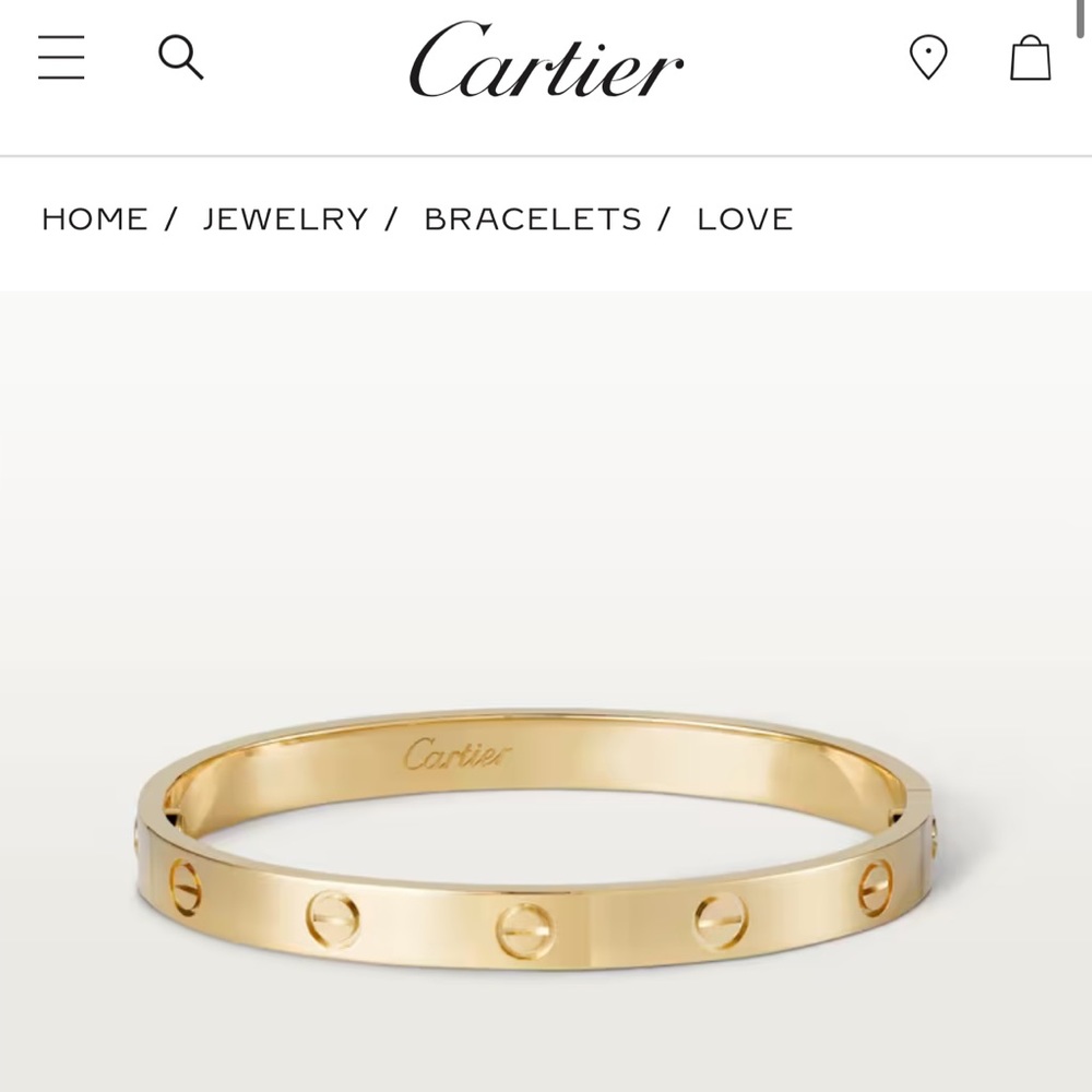 AUTHENTIC Cartier love bracelet 16 mm